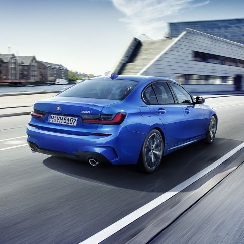 BMW 3 Series Saloon, side rear shot BMW 3 Series Saloon, side rear shot