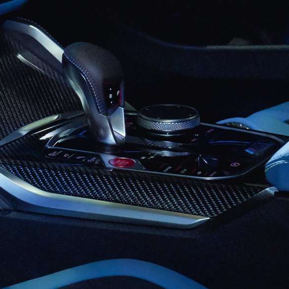 8-speed M Steptronic transmission BMW M3 Competition Saloon G80 2020 BMW M3 Competition Saloon G80 2020 8-speed M Steptronic transmission close-up gear lever