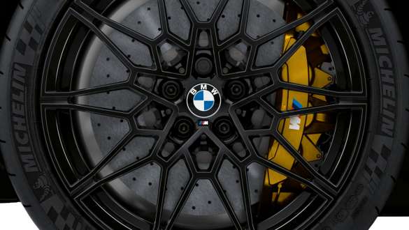M Carbon ceramic brake BMW M3 Competition Saloon G80 2020 BMW M3 Competition Saloon G80 2020 M Carbon ceramic brake close-up