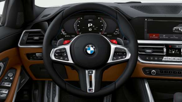 BMW M3 Competition Saloon G80 2020 M leather steering wheel cockpit interior