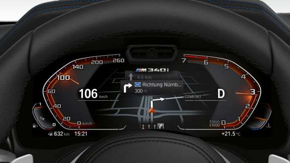 BMW M340i xDrive Saloon G20 2020 M specific instrument cluster cockpit interior