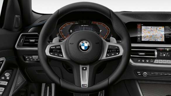 BMW M340i xDrive Saloon G20 2020 M Leather steering wheel cockpit interior