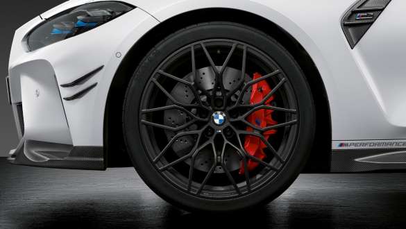 BMW M3 Saloon G80 2020 20"/21" M Performance forged wheel 1000 M Jet Black matt close-up