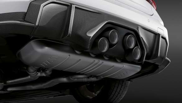 BMW M3 Saloon G80 2020 M Performance silencer system, titanium close-up