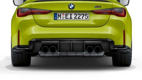 Rear design BMW M4 Competition Coupé G82 2020 Sao Paulo Yellow Rear design BMW M4 Competition Coupé G82 2020 Sao Paulo Yellow rear view