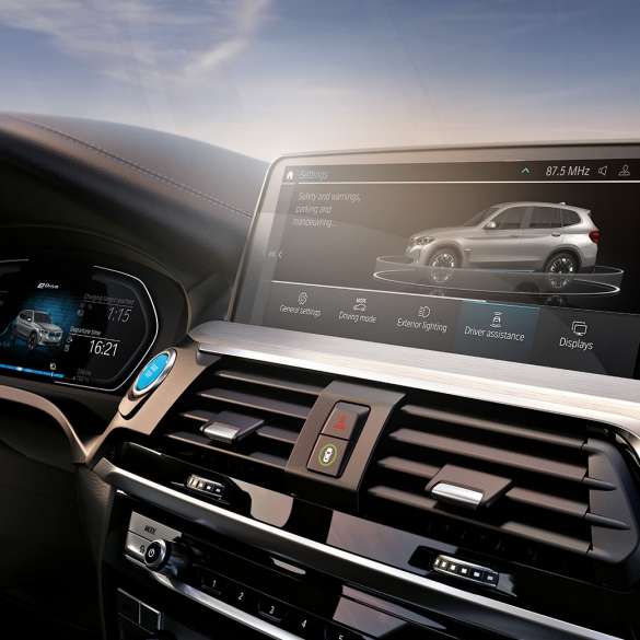 Driver assistance systems BMW iX3 G08 Control Display cockpit Driver assistance systems BMW iX3 G08 2020 Control Display cockpit