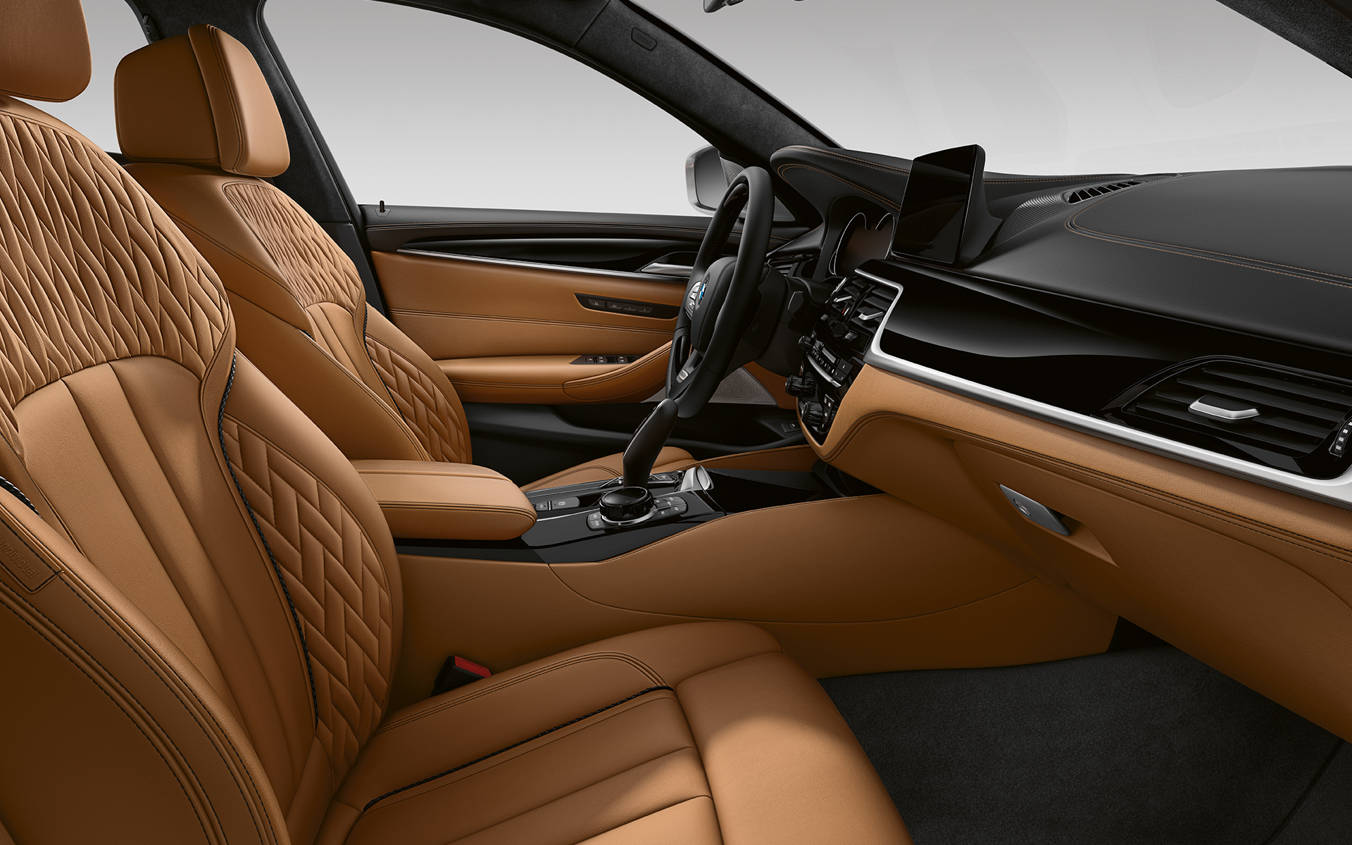 BMW 5 Series Saloon G30 Facelift 2020 interior in BMW Individual full leather 'Merino' | Caramel BMW 5 Series Saloon G30 Facelift 2020 interior in BMW Individual full leather 'Merino' | Caramel