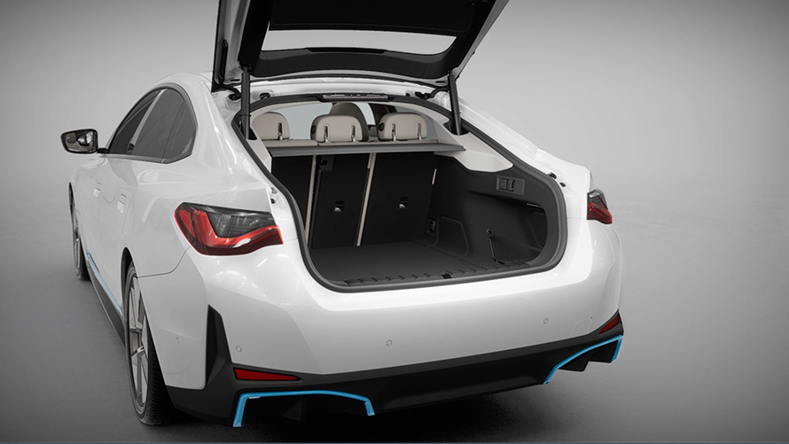 Luggage compartment and Tailgate BMW i4 G26 2021 Luggage compartment and Tailgate BMW i4 G26 2021