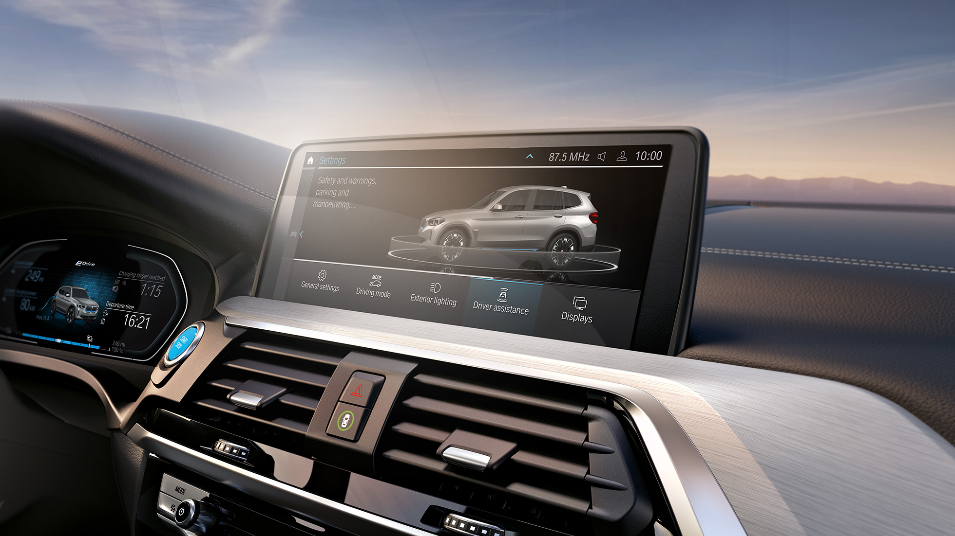 Driver assistance systems BMW iX3 G08 Control Display cockpit Driver assistance systems BMW iX3 G08 2020 Control Display cockpit