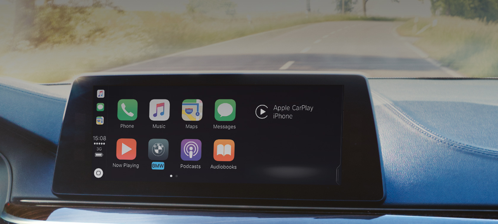 Apple CarPlay® smartphone integration Apple CarPlay® smartphone integration menu in control display BMW ConnectedDrive