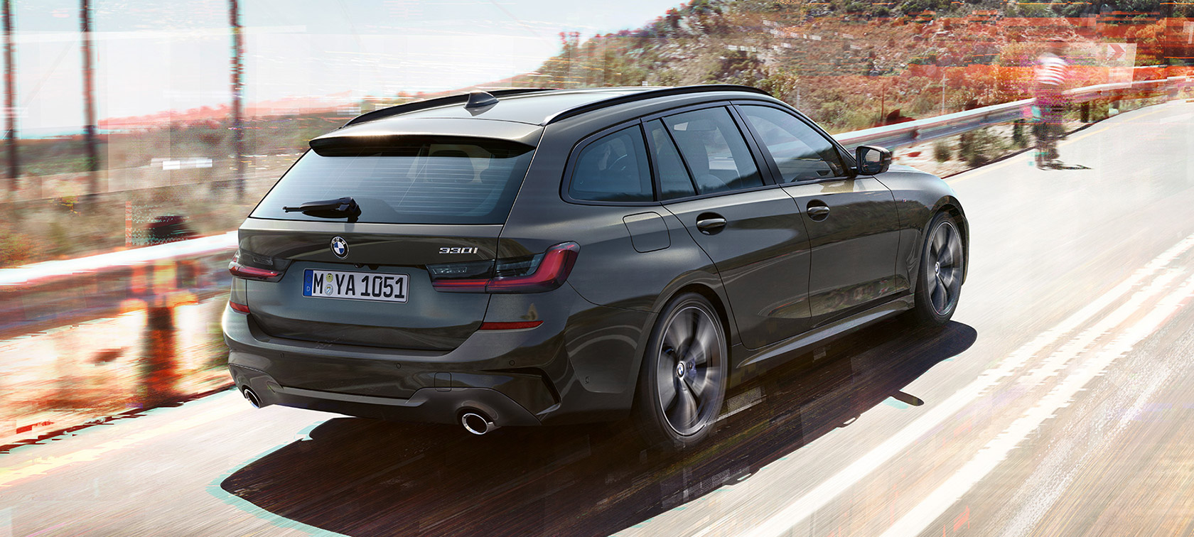 BMW 3 Series Touring rear 3/4 view BMW 3 Series Touring rear 3/4 view