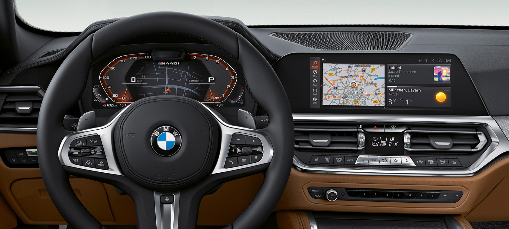 Steering wheel and voice assistant BMW 4 Series Convertible G23 BMW 4 Series Convertible G23 2020 interior steering wheel and voice assistant
