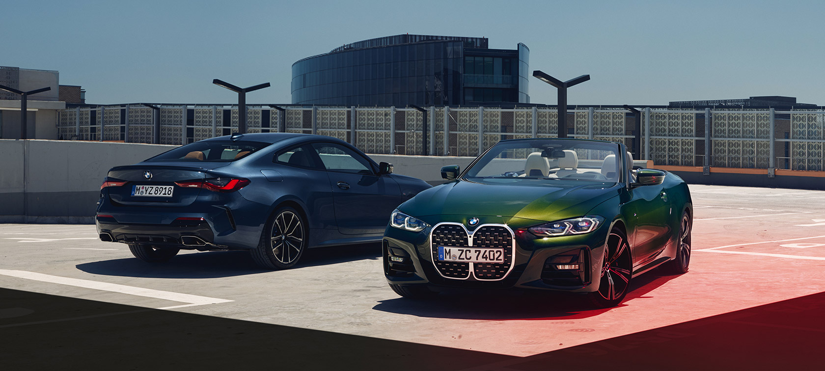 BMW 4 Series Coupé G22 BMW 4 Series Cabrio G23 on parking level BMW 4 Series BMW 4 Series Coupé G22 BMW 4 Series Cabrio G23 on parking level