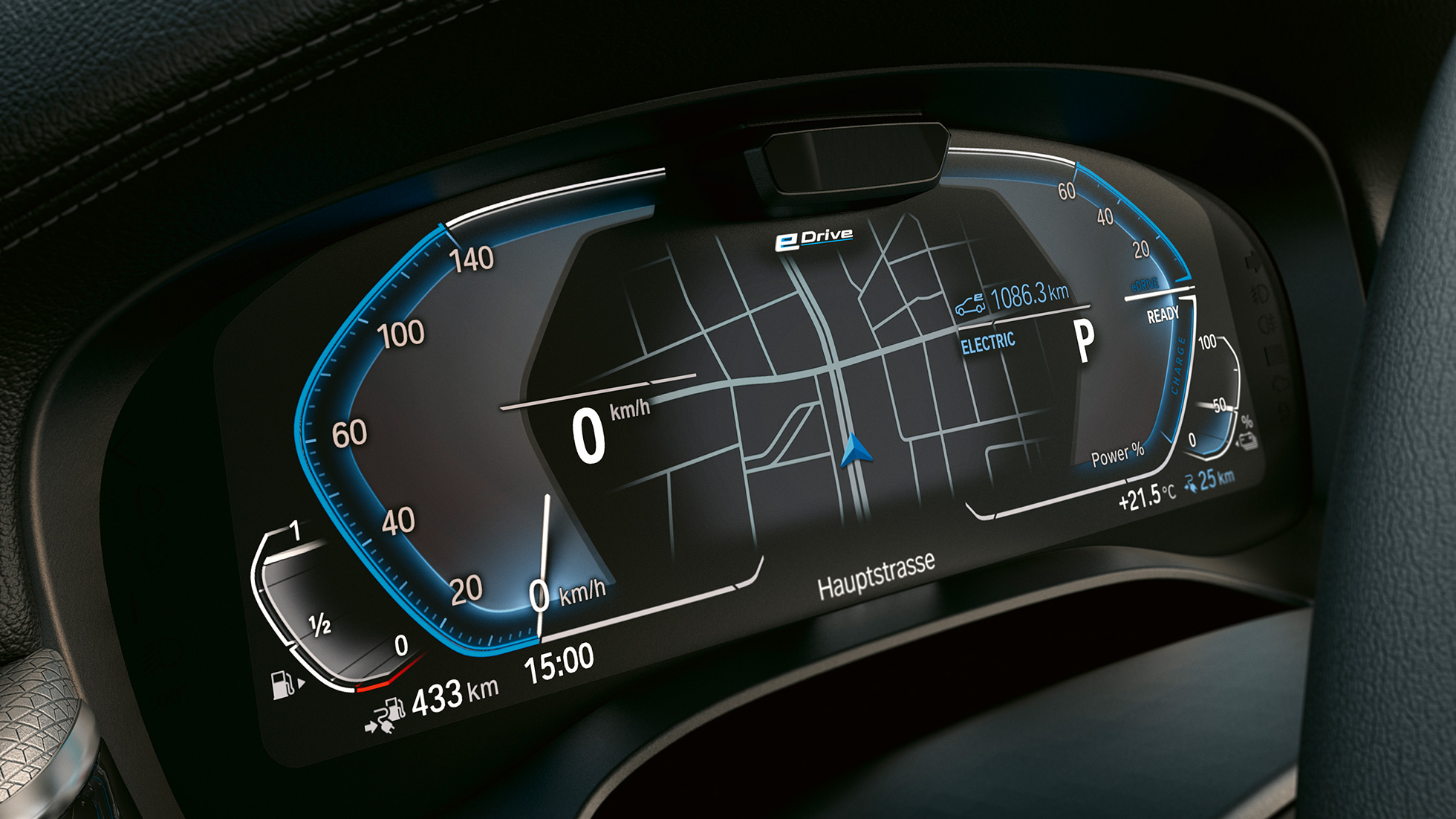 Information display BMW 5 Series Touring G31 Information display BMW 5 Series Touring G31 Facelift 2020 Sophisto Grey close-up interior
