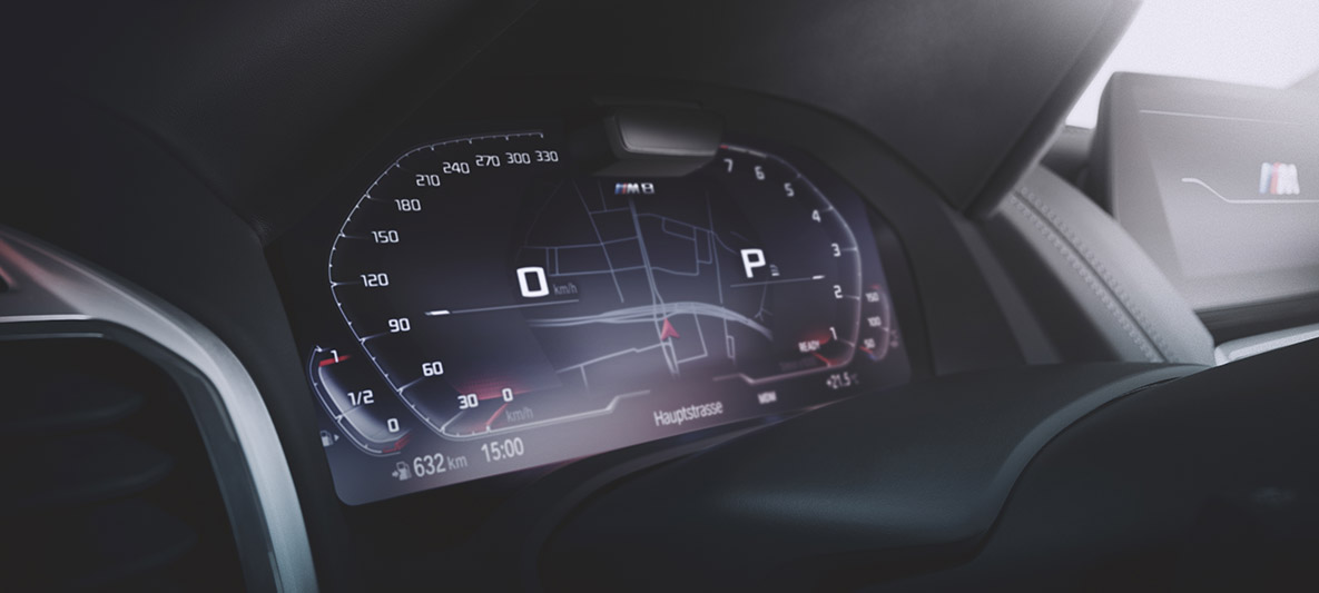 BMW M8 Competition Convertible digital display BMW M8 Competition Convertible digital display