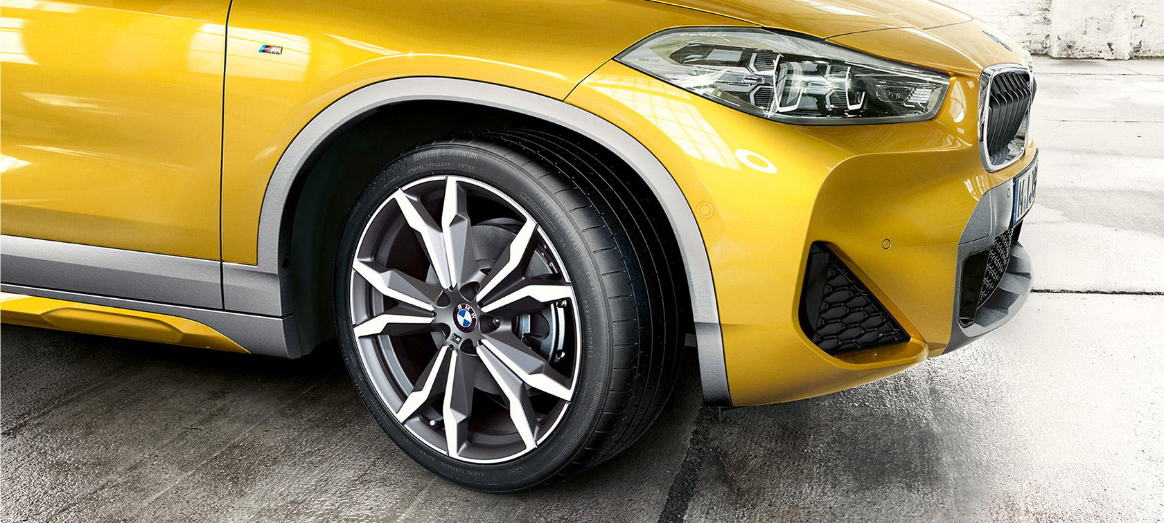 Side view BMW X2 F39 Side view BMW X2 2018 F39 Galvanic Gold metallic