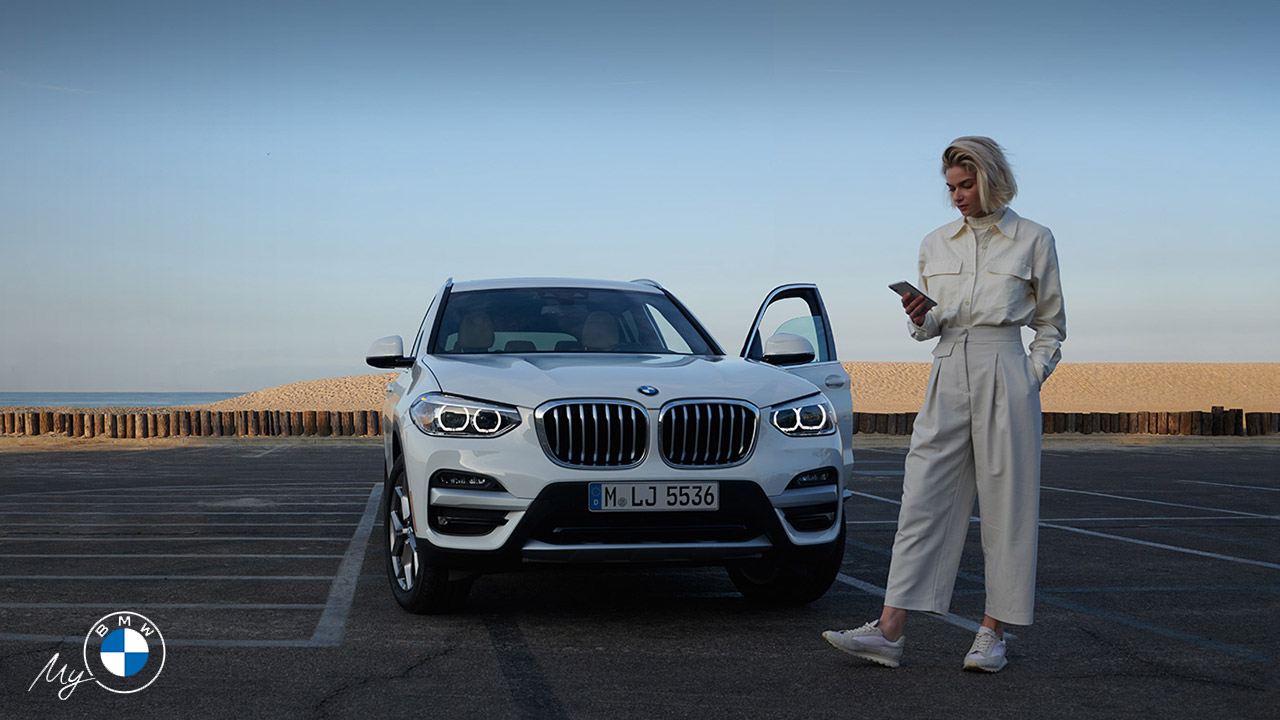 BMW Car engine M Performance birds eye view